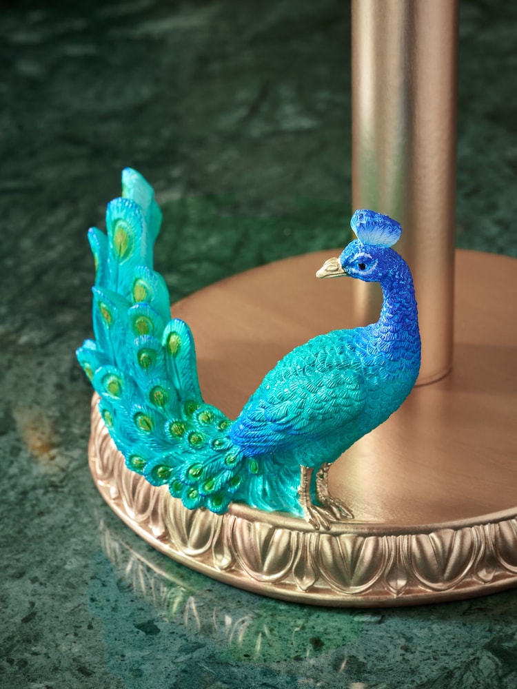 Blue Peacock Kitchen Roll Holder - Image 3 of 3 Blue Peacock Kitchen Roll Holder - Image 3 of 3