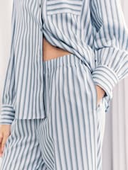 Chelsea Peers Sateen Stripe Long Pyjamas Set - صورة 3 من 6