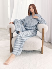 Chelsea Peers Sateen Stripe Long Pyjamas Set - صورة 5 من 6