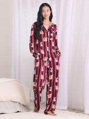 Chelsea Peers Purple Fox and Hare Long Pyjamas Set - Image 1 of 6