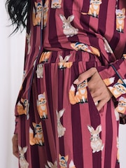 Chelsea Peers Purple Fox and Hare Long Pyjamas Set - Image 6 of 6