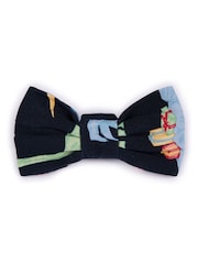 Chelsea Peers Blue Pets Christmas Dinosaur Print Bow Tie - Image 1 of 3