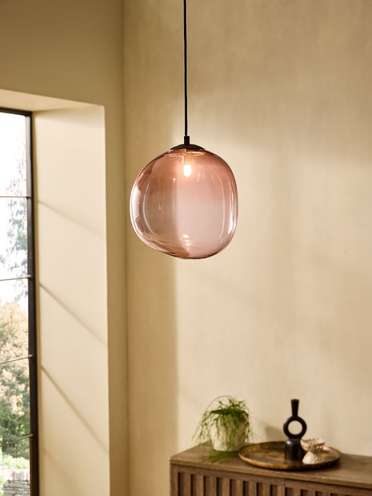 French Connection Pink Pendant Jamavar Pendant Ceiling Light - Image 1 of 6