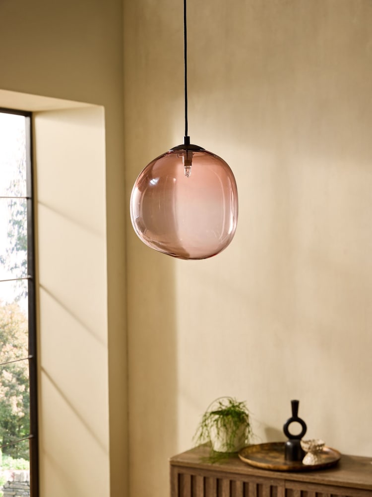 French Connection Pink Pendant Jamavar Pendant Ceiling Light - Image 2 of 6