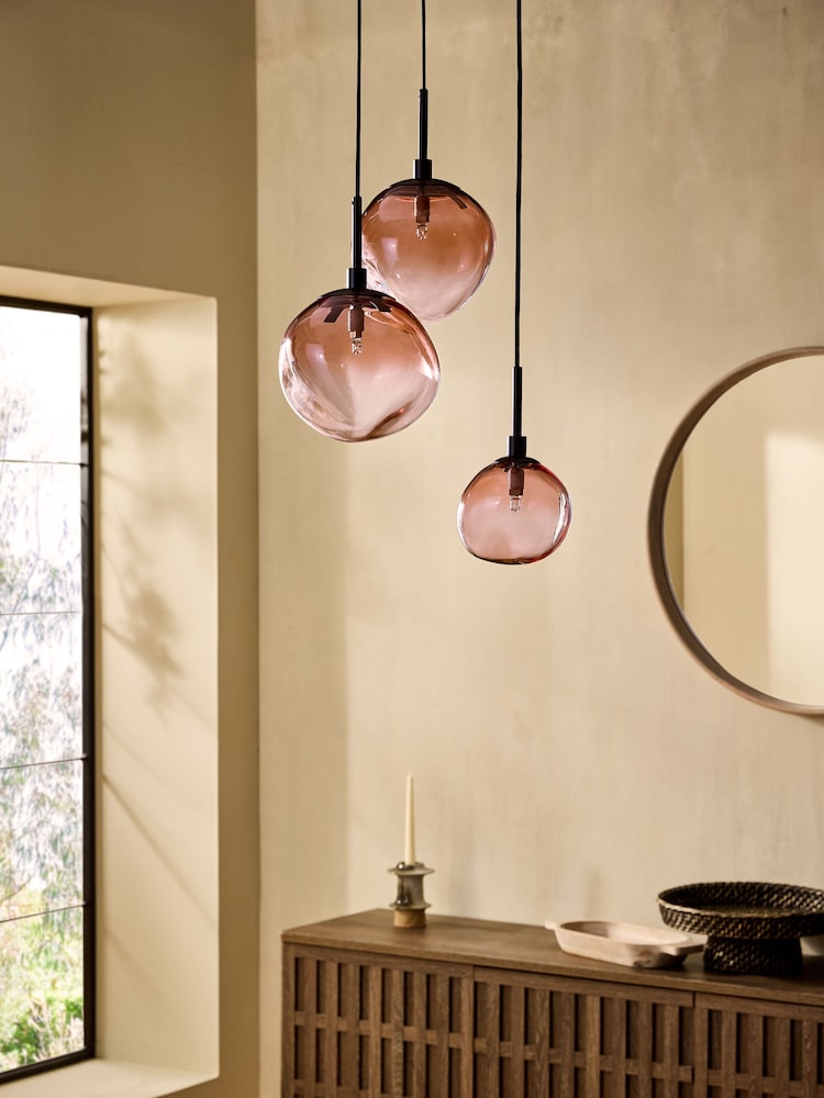 French Connection Pink Cluster Jamavar Pendant Ceiling Light - Image 2 of 6