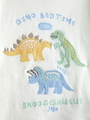 JoJo Maman Bébé Green Dino 2-Pack Short Jersey Pyjamas - Image 13 of 15
