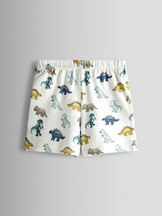 JoJo Maman Bébé Green Dino 2-Pack Short Jersey Pyjamas - Image 6 of 15