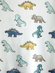 JoJo Maman Bébé Green Dino 2-Pack Short Jersey Pyjamas - Image 8 of 15