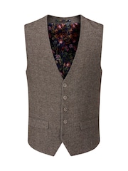 Castanho - Colete Skopes Jude Tweed com ajuste personalizado - Imagem 3 de 4