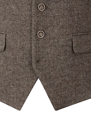 Castanho - Colete Skopes Jude Tweed com ajuste personalizado - Imagem 4 de 4