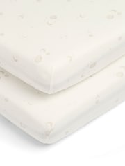 Mamas & Papas Cream Twin Pack Cot Fitted Sheets Cosmic Sky - Image 3 of 4