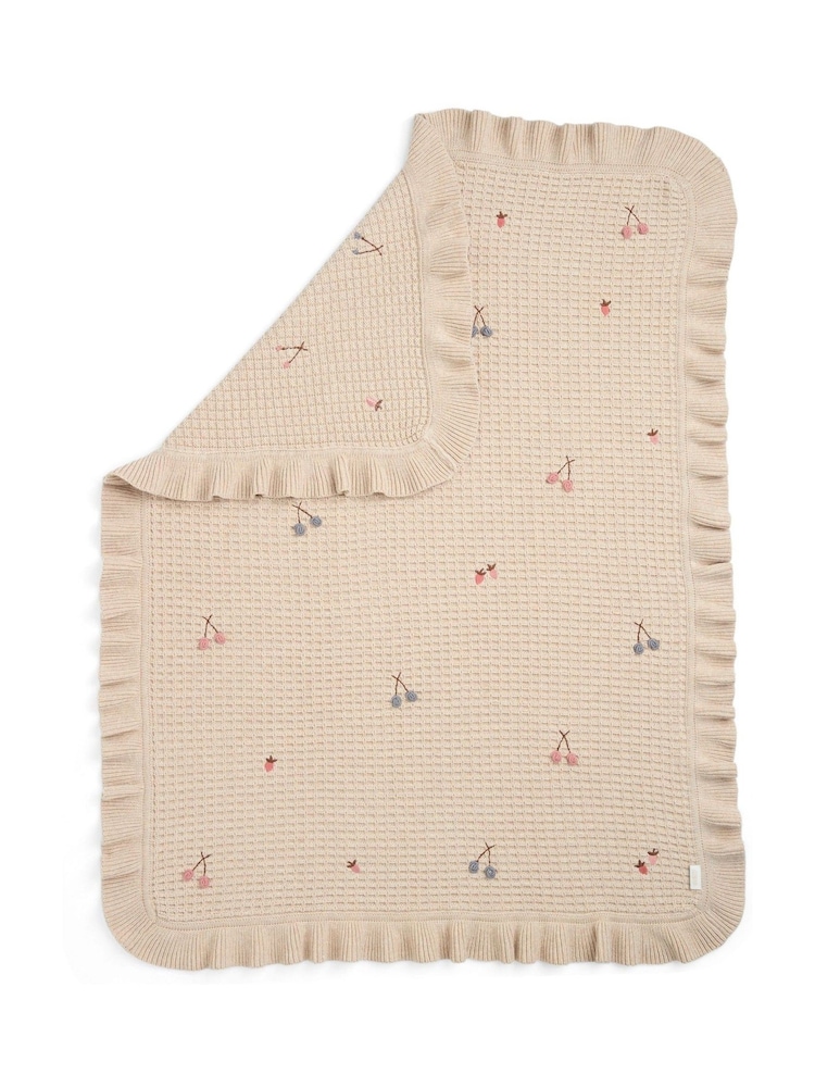 Mamas & Papas Berry Small Knitted Blanket - Image 3 of 3