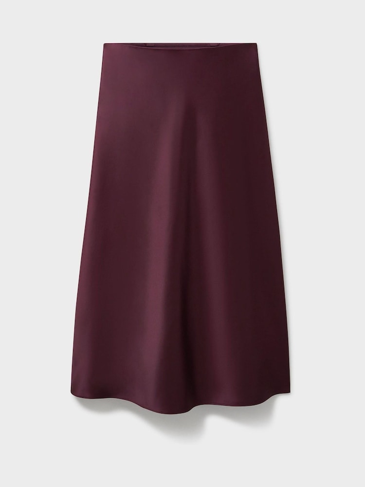 Crew Clothing Red Rowen Satin Slip Midi Skirt - Image 5 of 5 Crew Clothing Red Rowen Satin Slip Midi Skirt - Image 5 of 5
