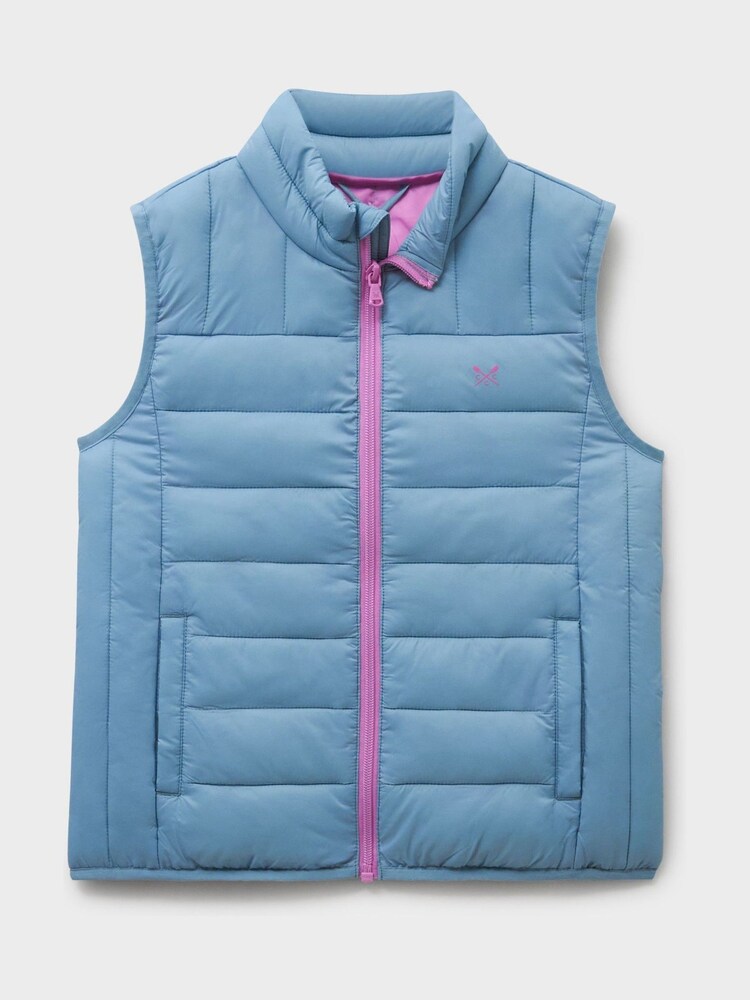 Crew Clothing Blue Lowther Puffer Gilet - Image 1 of 3