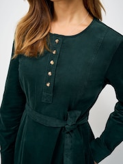Crew Clothing Green Hattie Midi Cord Dress - Image 4 of 6