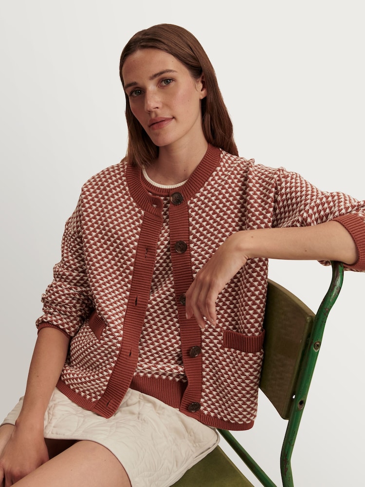 Varley Brown Elmwick Knit Jacket - Image 1 of 12 Varley Brown Elmwick Knit Jacket - Image 1 of 12