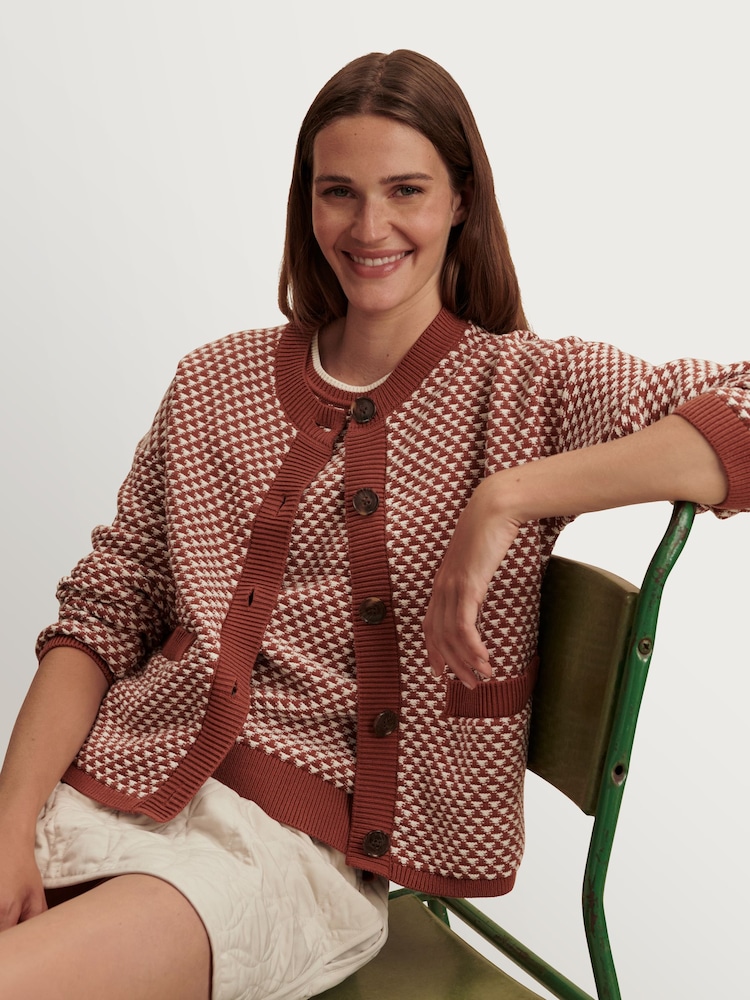 Varley Brown Elmwick Knit Jacket - Image 2 of 12 Varley Brown Elmwick Knit Jacket - Image 2 of 12