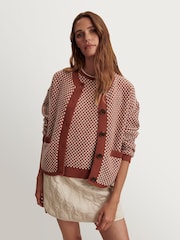 Varley Brown Elmwick Knit Jacket - Image 6 of 12