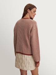 Varley Brown Elmwick Knit Jacket - Image 7 of 12