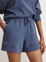 Varley Blue Doublesoft Atrium High Rise 4.5 Shorts - Image 1 of 5