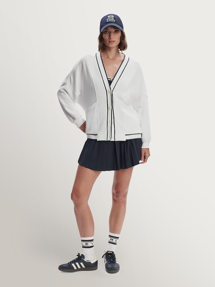 Varley White Decker Jersey Cardigan - Image 1 of 9
