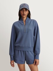 Varley Blue Doublesoft Davidson Sweat Top - Image 1 of 7