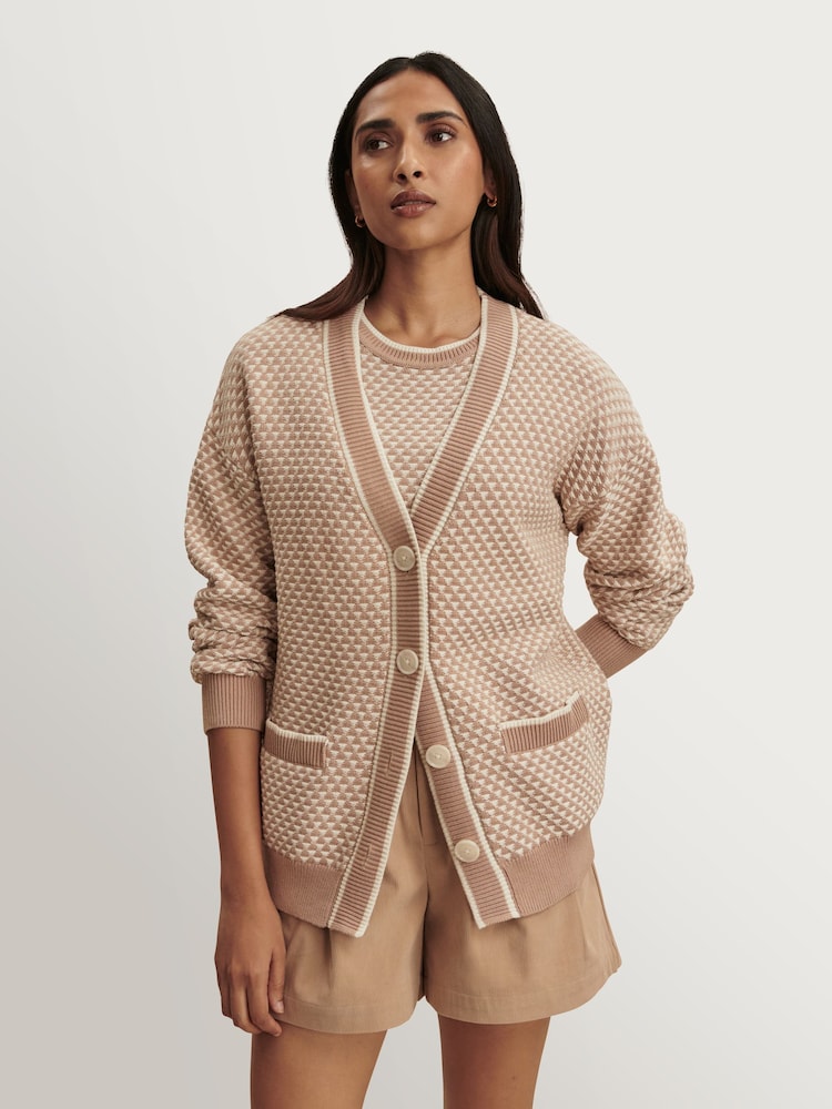 Varley Natural Tarran Stitch Knit Cardigan - Image 1 of 9