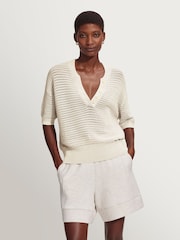 Varley White Callie Knit Top - Image 1 of 7