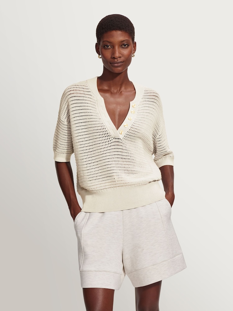 Varley White Callie Knit Top - Image 1 of 7