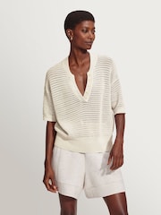 Varley White Callie Knit Top - Image 5 of 7