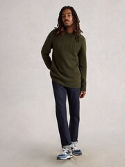White Stuff Green Berkley Crew Neck Jumper - Image 1 of 6