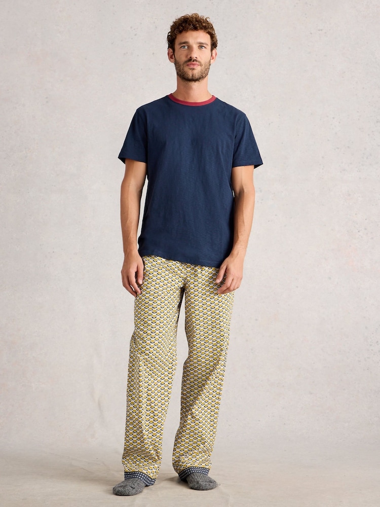 White Stuff Yellow Wells Printed Pyjamas Trousers - Image 1 of 6