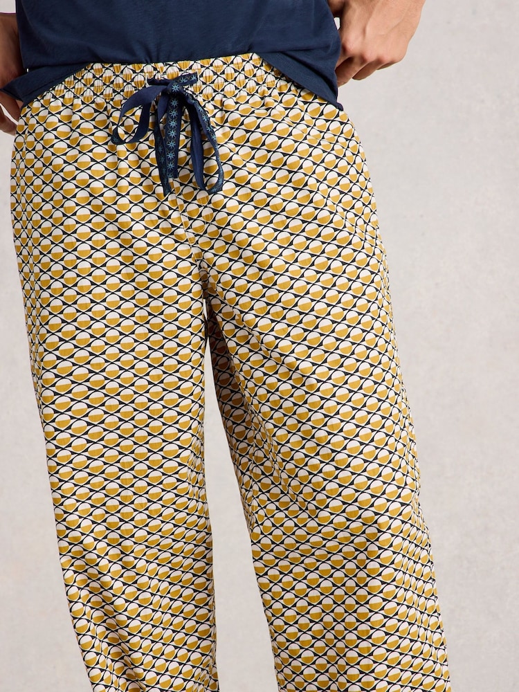 White Stuff Yellow Wells Printed Pyjamas Trousers - Image 2 of 6