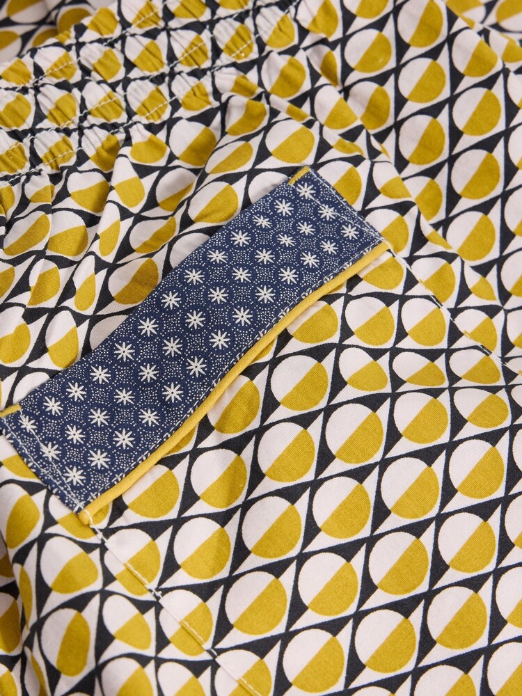 White Stuff Yellow Wells Printed Pyjamas Trousers - Image 6 of 6