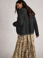 White Stuff Black Belle Sparkle Cardigan - Image 3 of 7