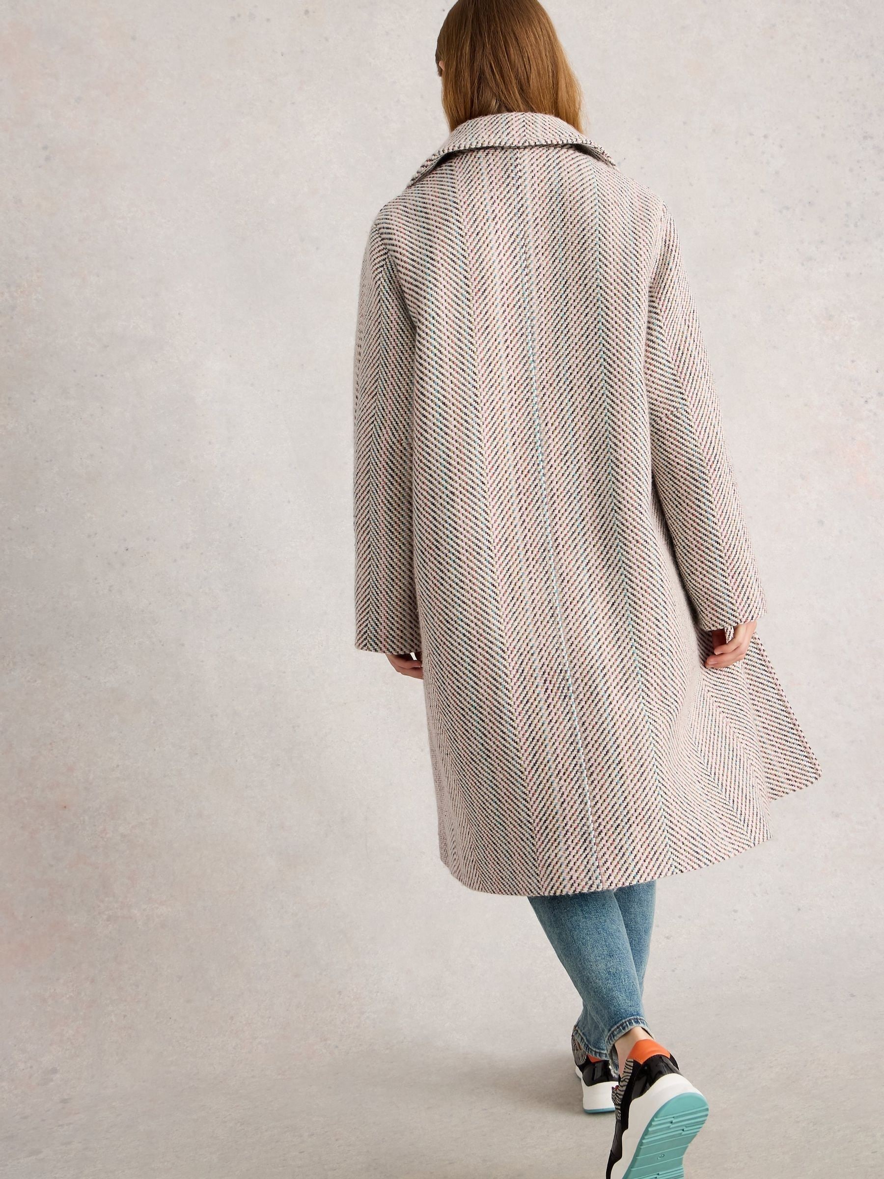 Buy White Stuff White Kelsey Texture Wool Blend Coat from Next USA