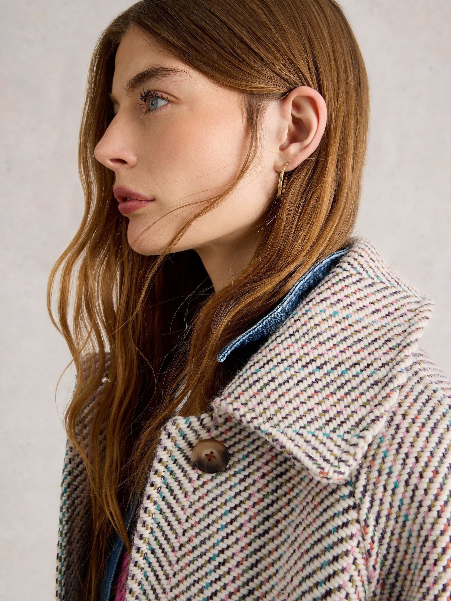 Buy White Stuff White Kelsey Texture Wool Blend Coat from Next USA