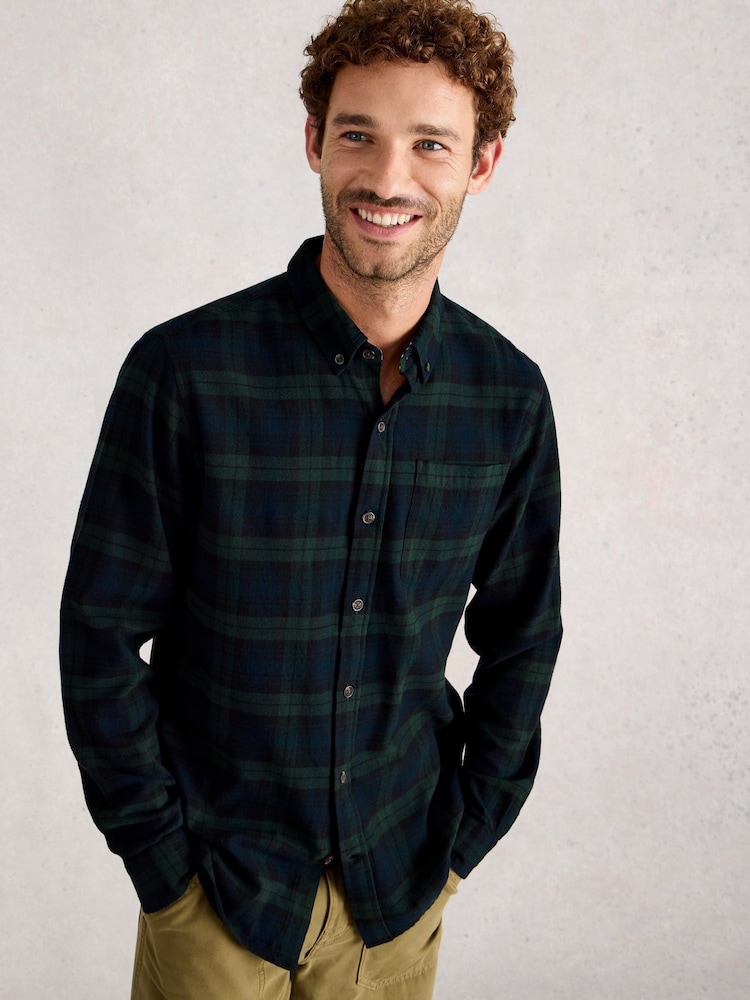 White Stuff Blue Blackwatch Check Shirt - Image 2 of 6
