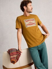 White Stuff Yellow Abersoch Graphic Circus T-Shirt - Image 3 of 6