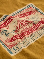 White Stuff Yellow Abersoch Graphic Circus T-Shirt - Image 6 of 6