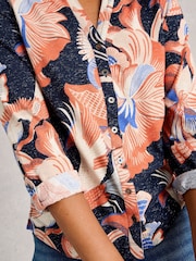 White Stuff Blue Annie Printed Sparkle Shirt - Image 3 of 6