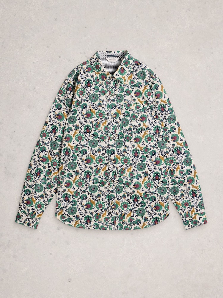 White Stuff White Finsbury Folk Print Shirt - Image 1 of 2