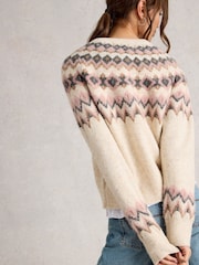 White Stuff Arctic Fairisle Pattern Cardigan - Imagen 3 de 6