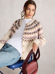 White Stuff Arctic Fairisle Pattern Cardigan - Imagen 4 de 6