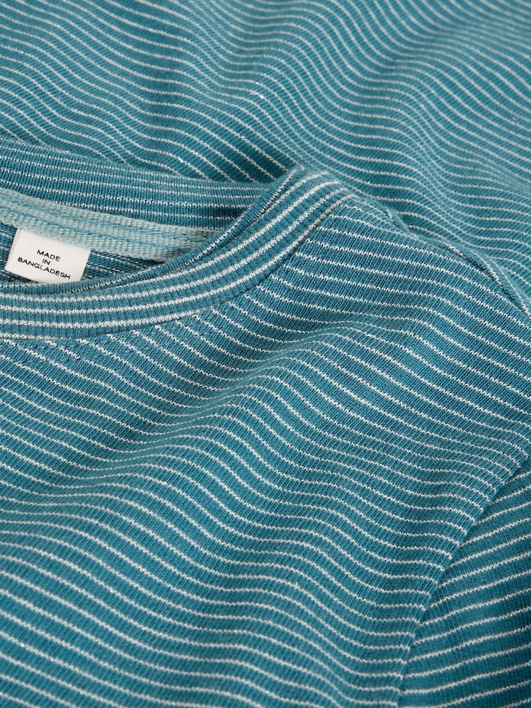 White Stuff Blue Clara Ls Sparkle T-Shirt - Image 6 of 6