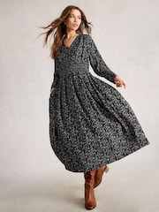 White Stuff Black Edie Metallic Dress - Image 2 of 6