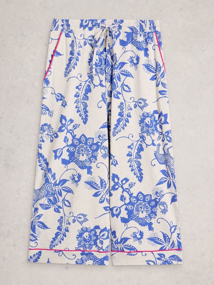 White Stuff Natural Trina Cropped Jersey Pyjamas Bottoms - Image 1 of 2