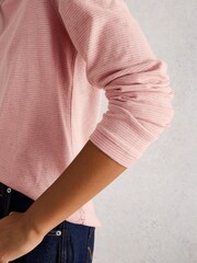 White Stuff Pink Clara Ls Sparkle T-Shirt - Image 3 of 6