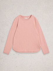 White Stuff Pink Clara Ls Sparkle T-Shirt - Image 5 of 6
