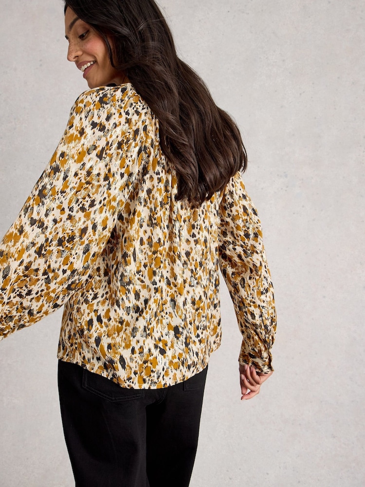 White Stuff Yellow Ari Metallic Top - Image 2 of 6 White Stuff Yellow Ari Metallic Top - Image 2 of 6